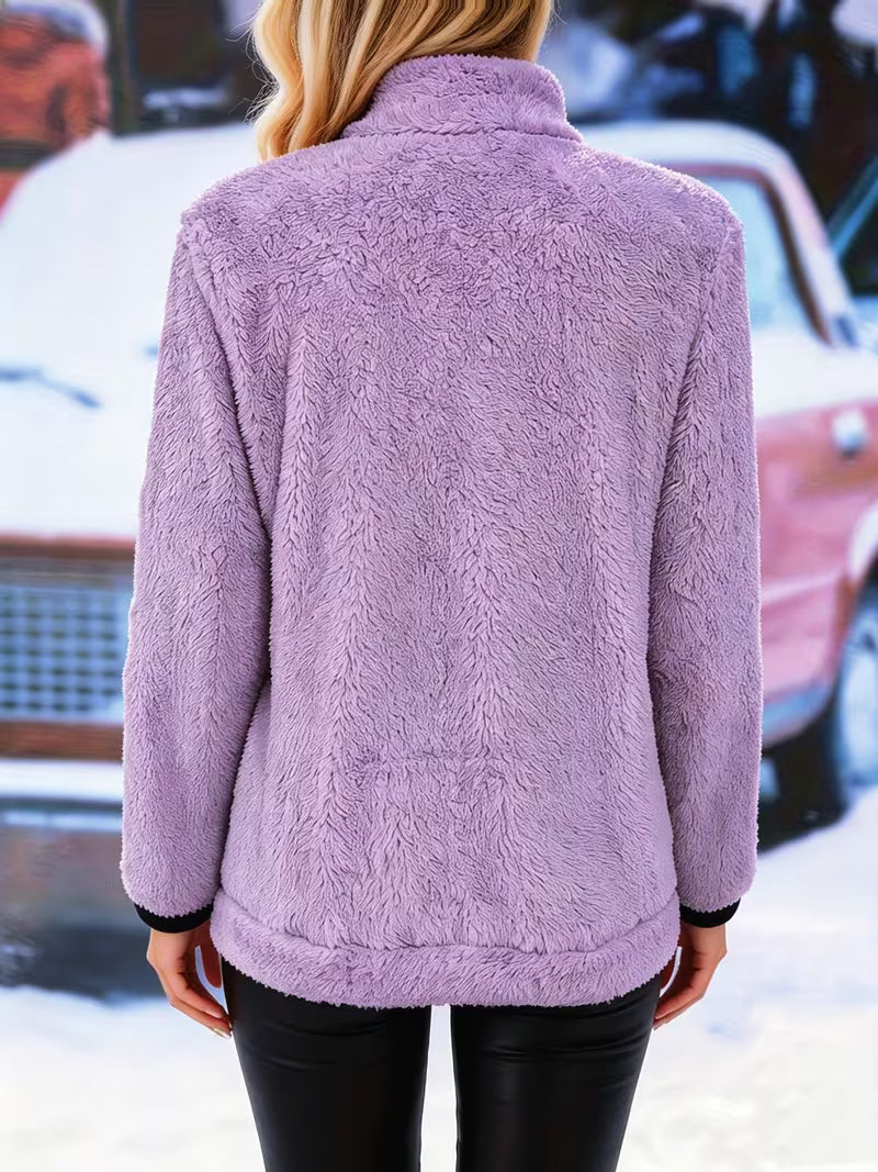 Galiena – Fuzzy-Jacke MIT Langen Ärmeln Und Reißverschluss
