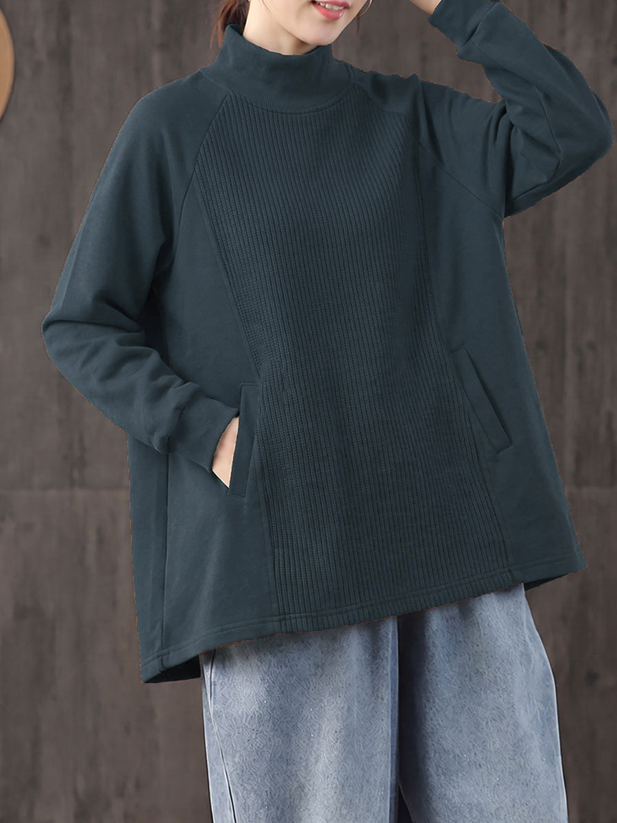 Safia – Oversize Bluse mit Rollkragen