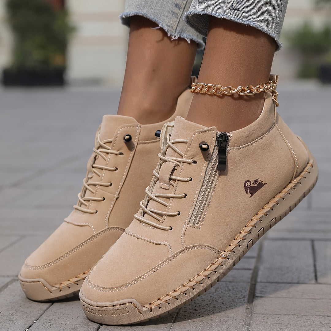 Schreiner – Turnschuh mit Schnürung Und Reißverschluss Sowie Kontrastnähten