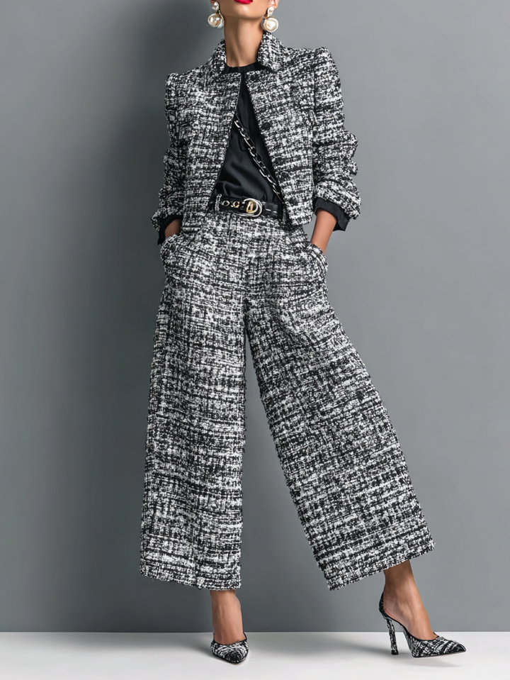 Aderet - Stylische Langarm Jacke Und Lässige Hose