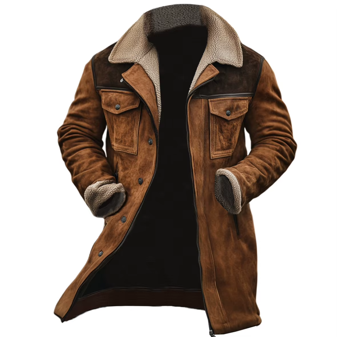 Braden – Wildlederjacke Mit Sherpa Kragen