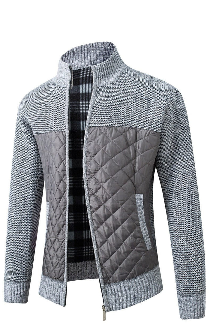 Liman – Gesteppte Strickjacke Mit Durchgehendem Reißverschluss Und Gesticktem Einsatz