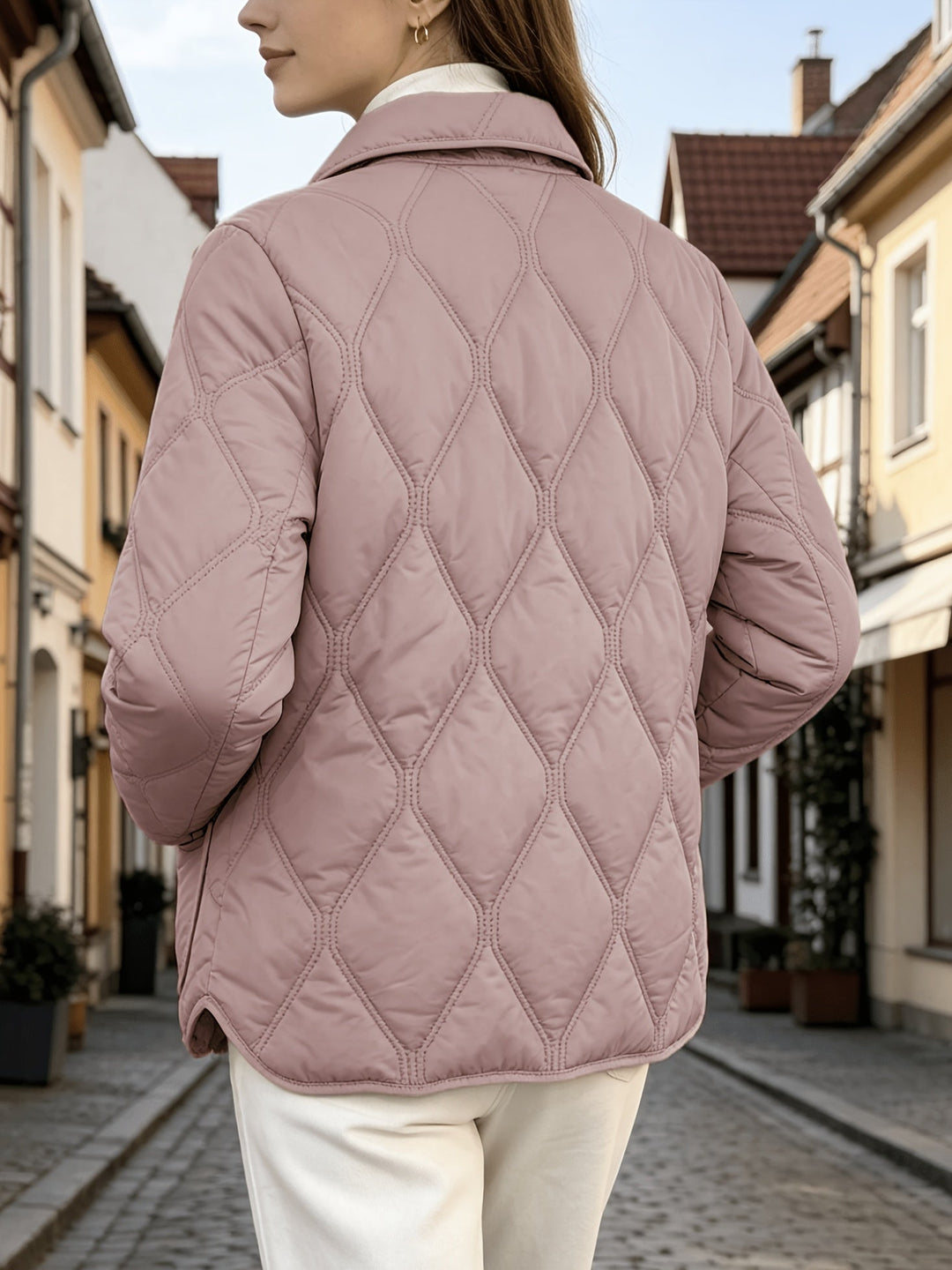 Laurelle - Elegante Und Schicke Locker Sitzende Wattierte Jacke