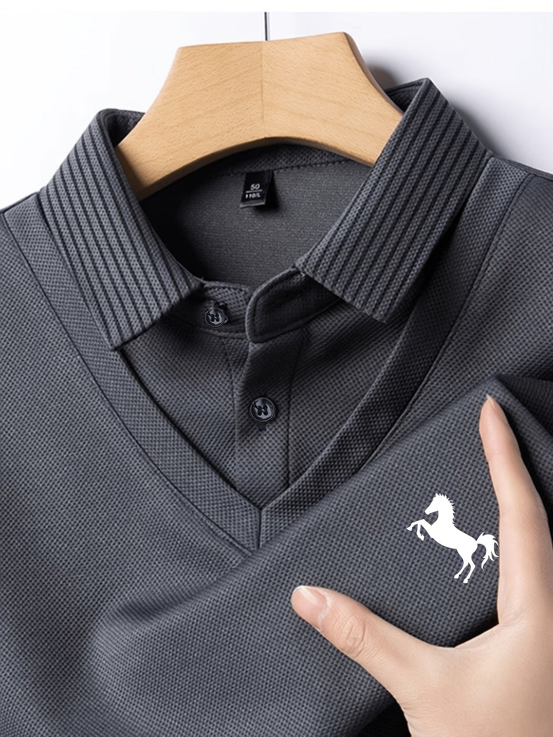 Dechen - Klassischer Strick Pullover Mit Reverskragen Und Langen Ärmeln