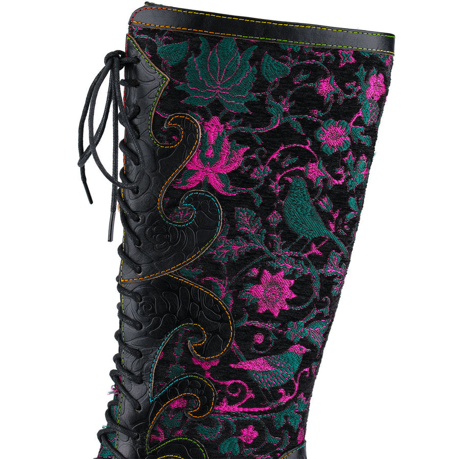 Leasia - Orthopädischer Lederstiefel Mit Aufdruck