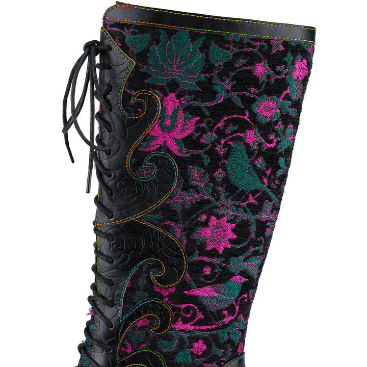 Leasia - Orthopädischer Lederstiefel Mit Aufdruck