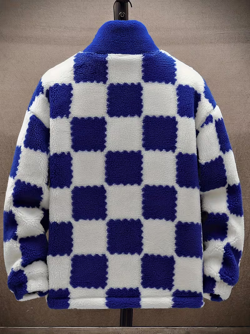 Melany – Karierte Fleecejacke mit Kapuze Und Reißverschluss