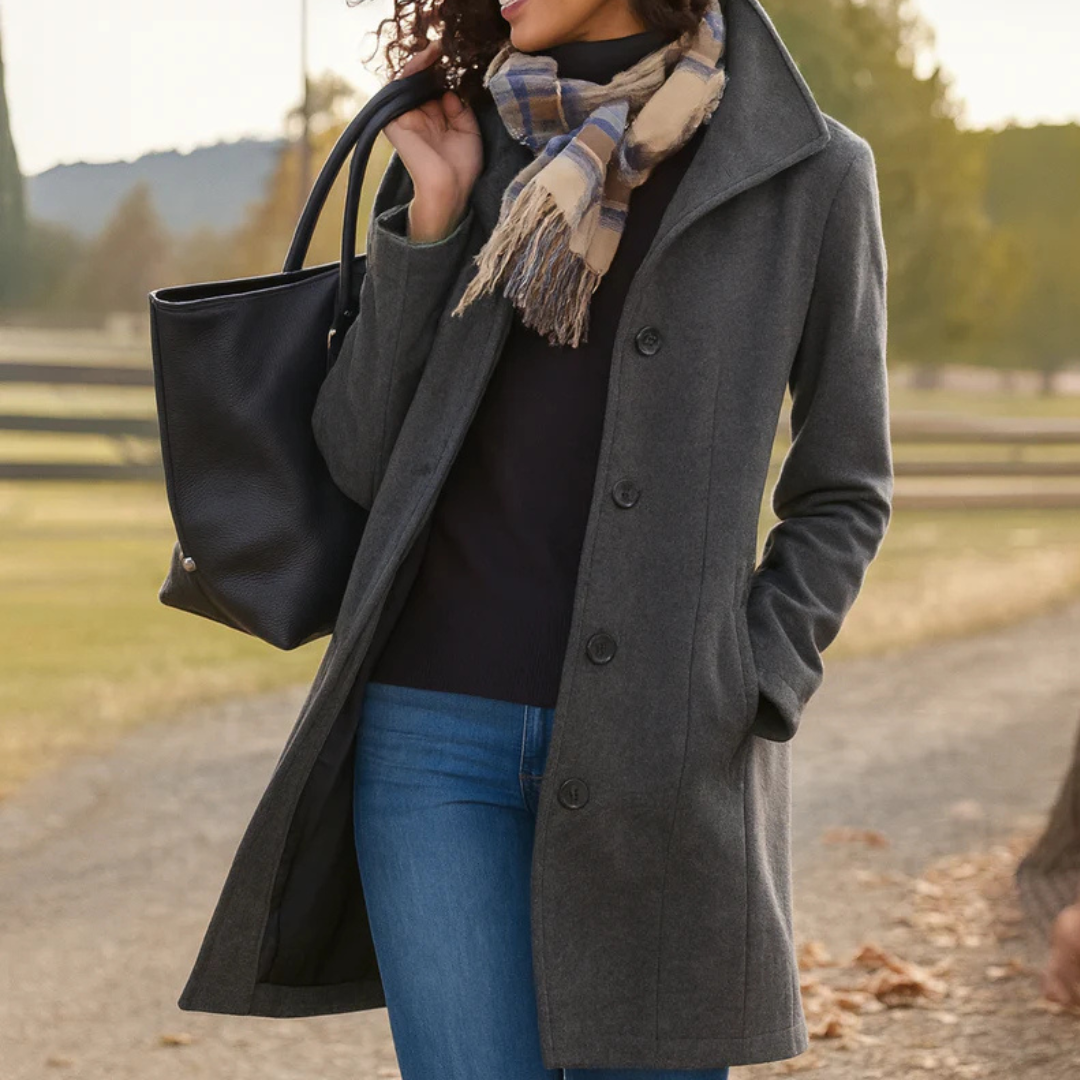 Danla – Langarmmantel Mit Taschen