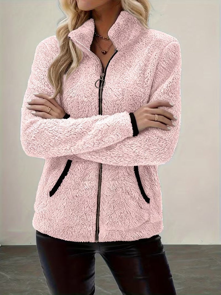 Galiena – Fuzzy-Jacke MIT Langen Ärmeln Und Reißverschluss