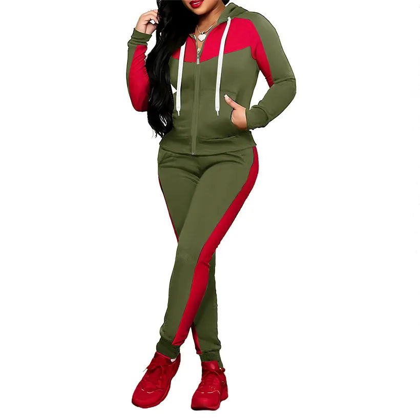 Meesha – 2-Teiliges Trainingsanzug-Set Im Colorblock-Gestaltung