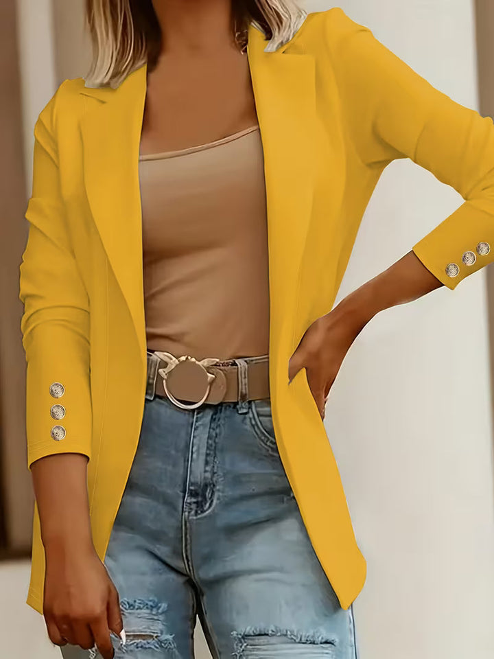 Nikia – Langärmeliger Blazer Mit Zierknöpfen