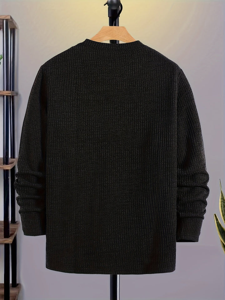 Dionisio – Gerippter Strickpullover mit Rundhalsausschnitt