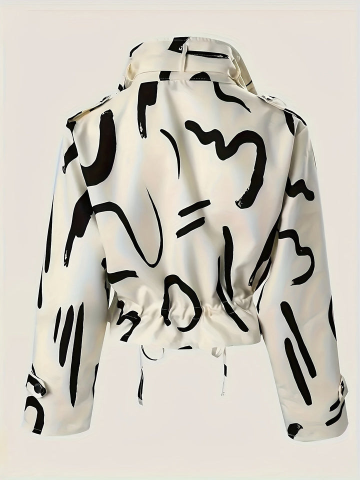 Fredely - Jacke Mit Kordelzug in Der Taille Und Mehreren Taschen