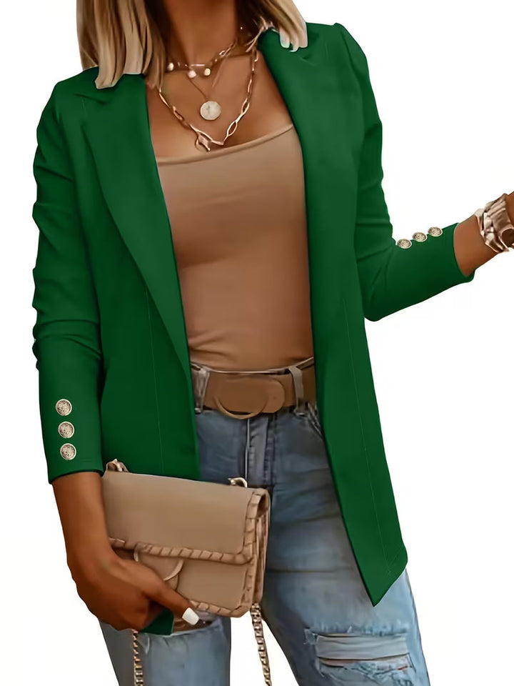 Nikia – Langärmeliger Blazer Mit Zierknöpfen