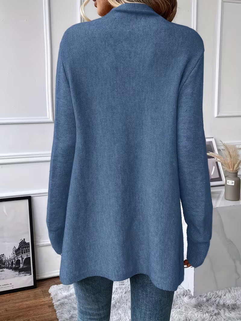 Busra – Strickjacke Mit Drapiertem Ausschnitt Und Fransenbesatz