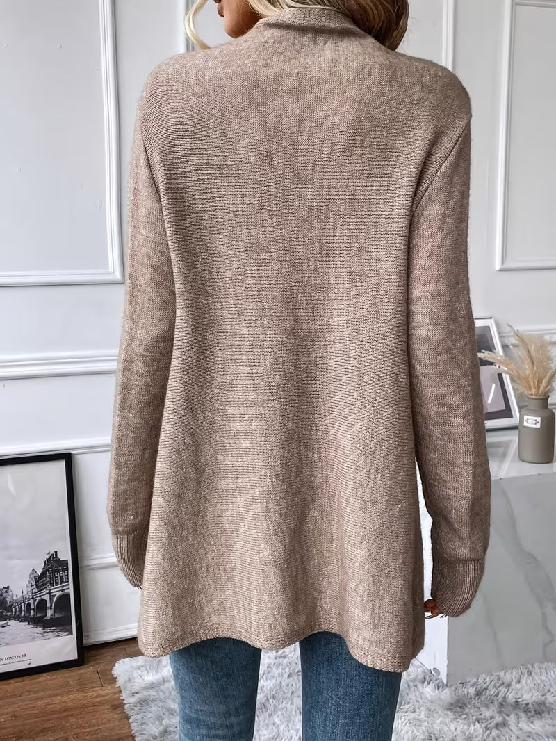 Busra – Strickjacke Mit Drapiertem Ausschnitt Und Fransenbesatz