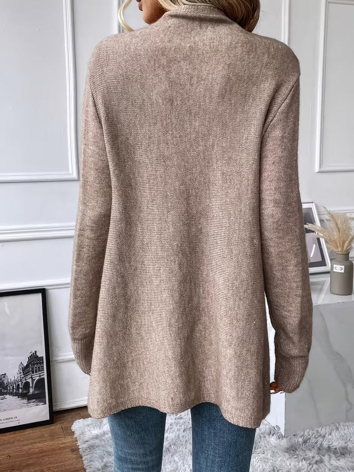 Busra – Strickjacke Mit Drapiertem Ausschnitt Und Fransenbesatz