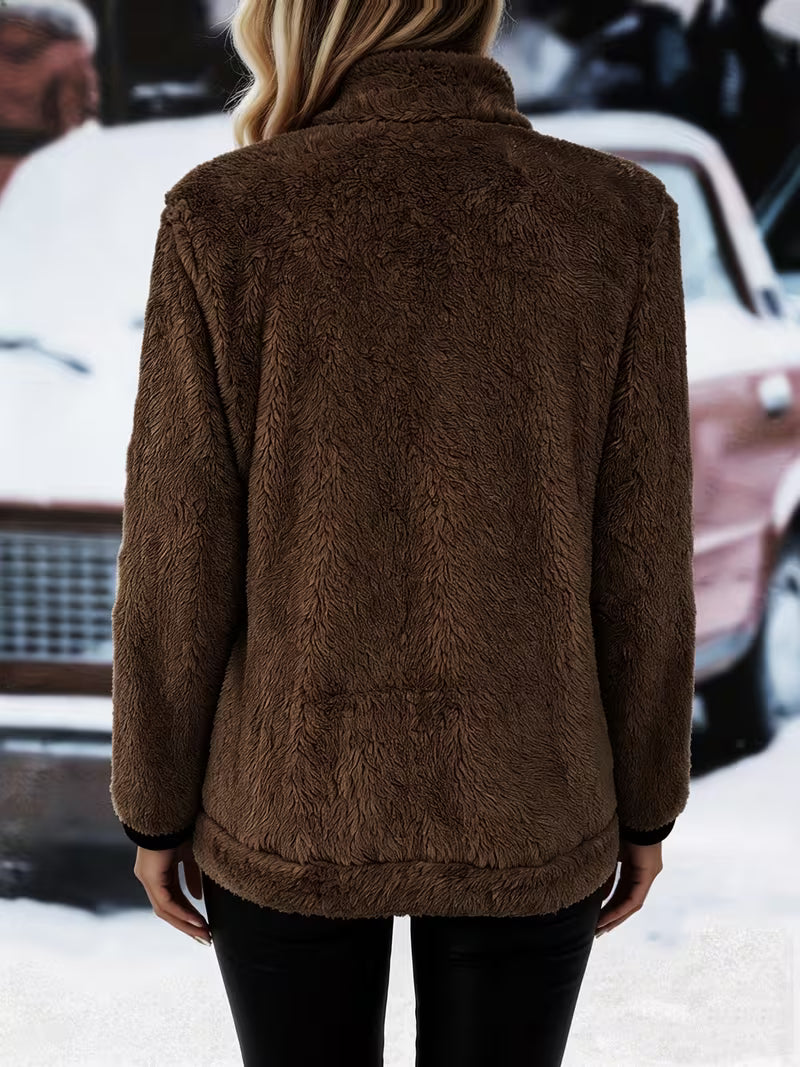 Galiena – Fuzzy-Jacke MIT Langen Ärmeln Und Reißverschluss