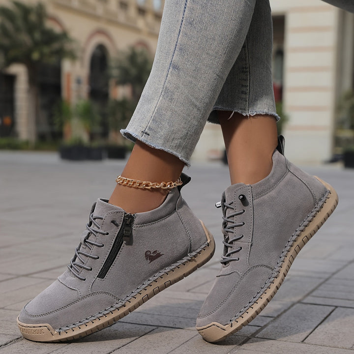 Schreiner – Turnschuh mit Schnürung Und Reißverschluss Sowie Kontrastnähten