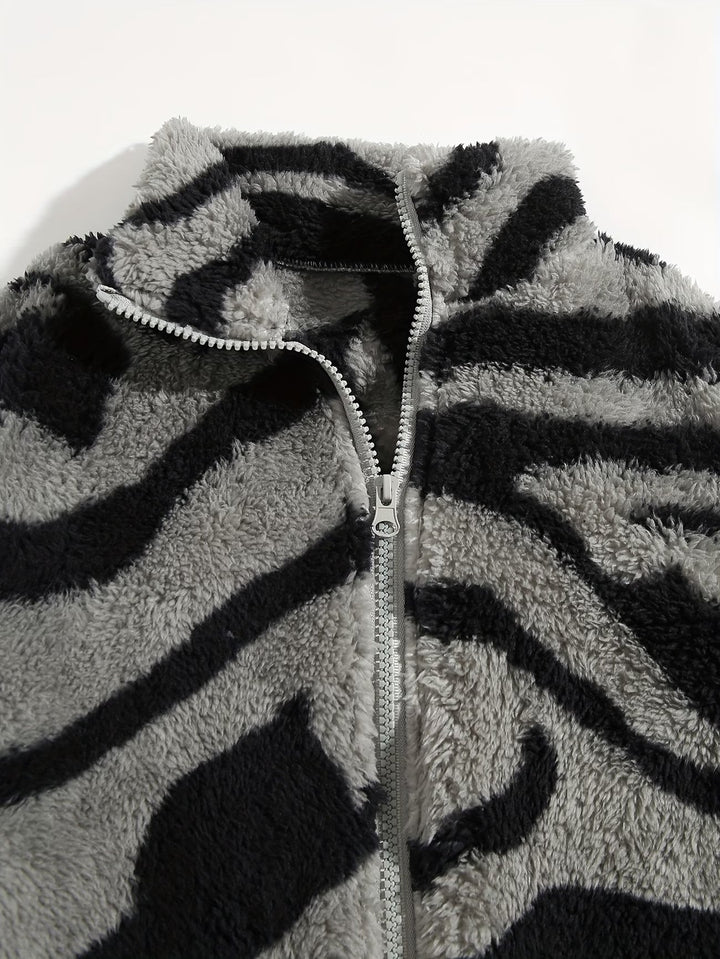Esra – Langärmelige Jacke Mit Geometrischem Muster