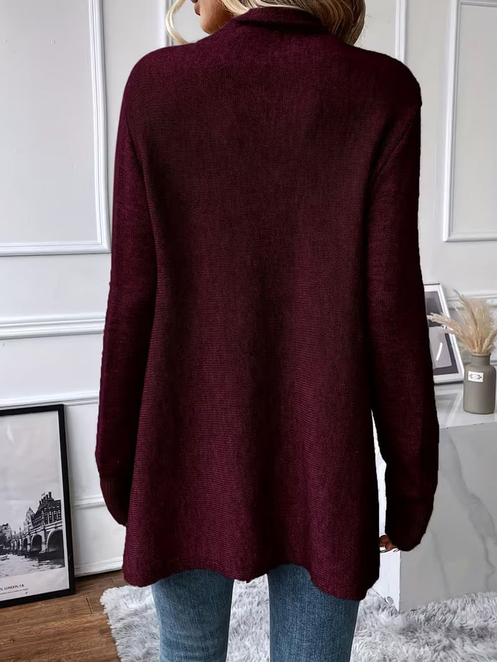 Busra – Strickjacke Mit Drapiertem Ausschnitt Und Fransenbesatz