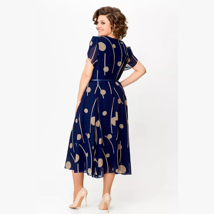 Nazeli – Midikleid Aus Chiffon Mit Polka-Dot-Muster
