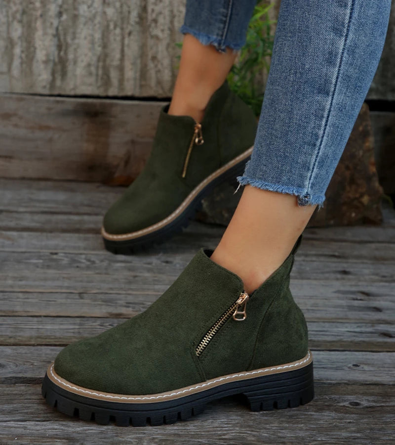 Miladie - Orthopädischer Stiefel Mit Seitlichem Reißverschluss