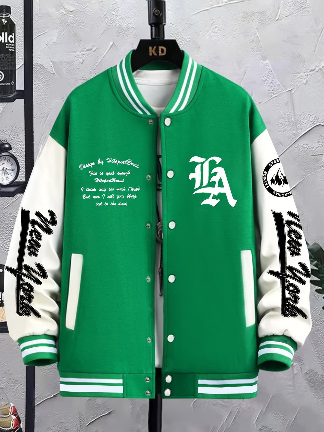 Steinke – Baseballjacke Mit Knopfleiste Vorne