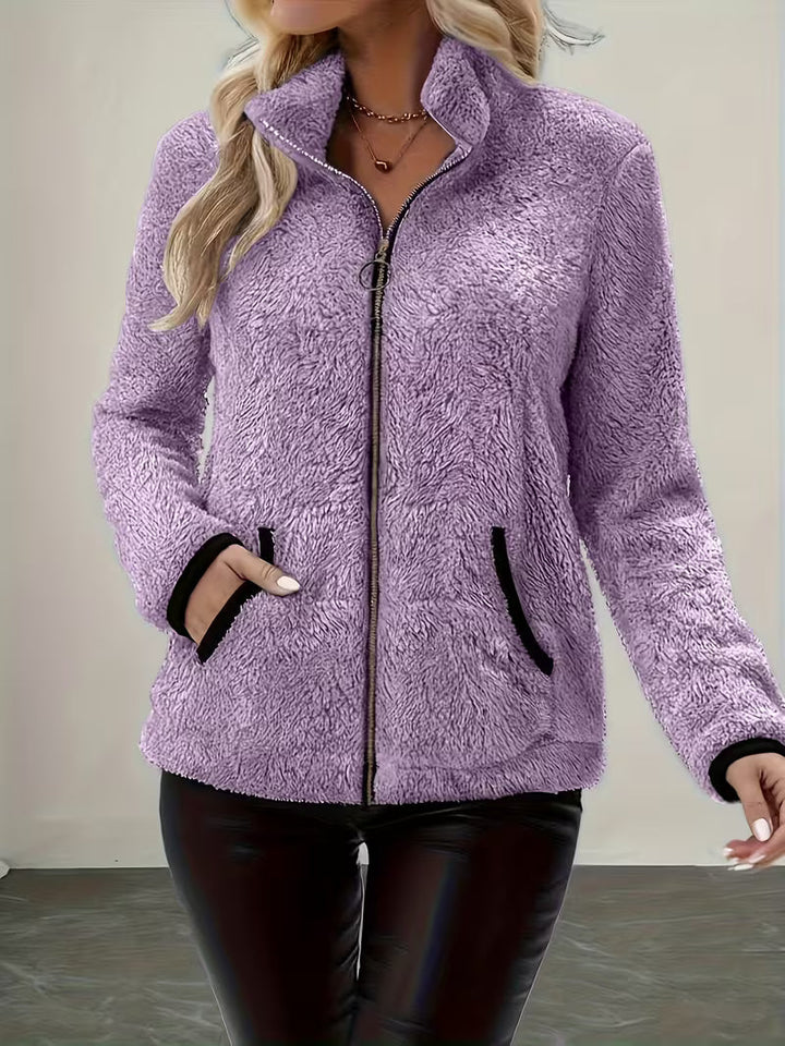 Galiena – Fuzzy-Jacke MIT Langen Ärmeln Und Reißverschluss