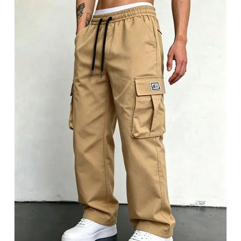 Nesham – Cargohose mit Kordelzug in der Taille und Taschen