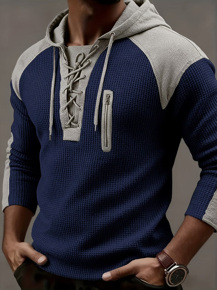 Freddie – Strukturierter Gerippter Pullover Mit Kapuze