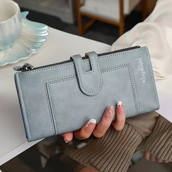 Hinina – Lederbrieftasche Mit Doppeltem Reißverschluss