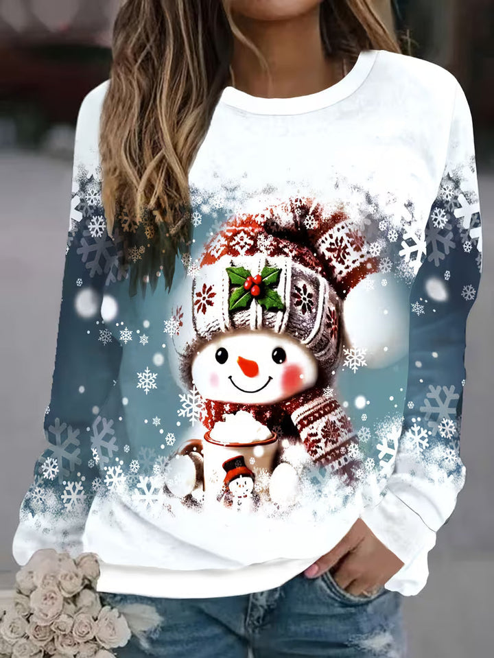 Jeila – Weihnachts-Sweatshirt Mit Grenzüberschreitendem Aufdruck