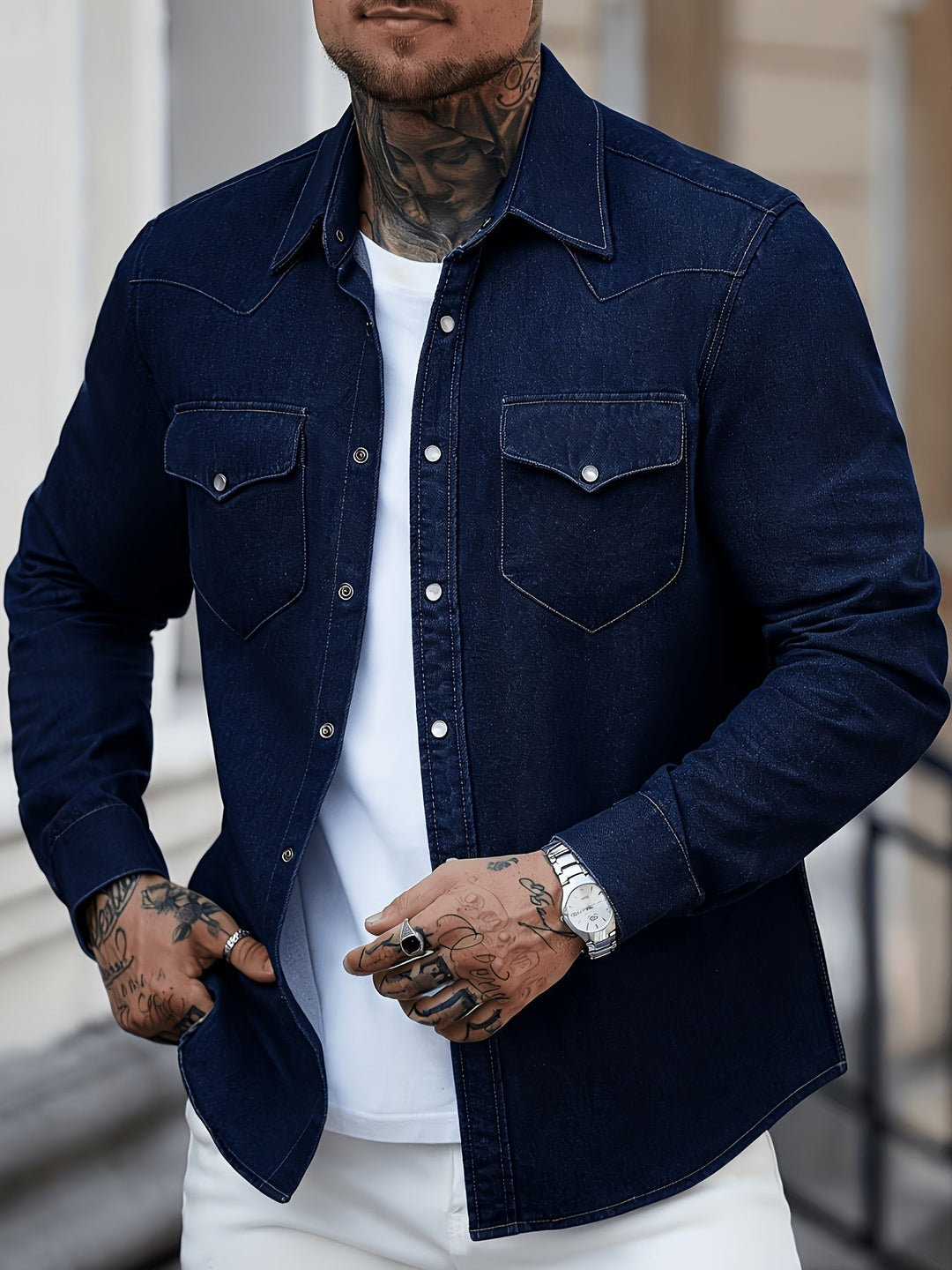 Zeynal - Lässiges Jeans Hemd