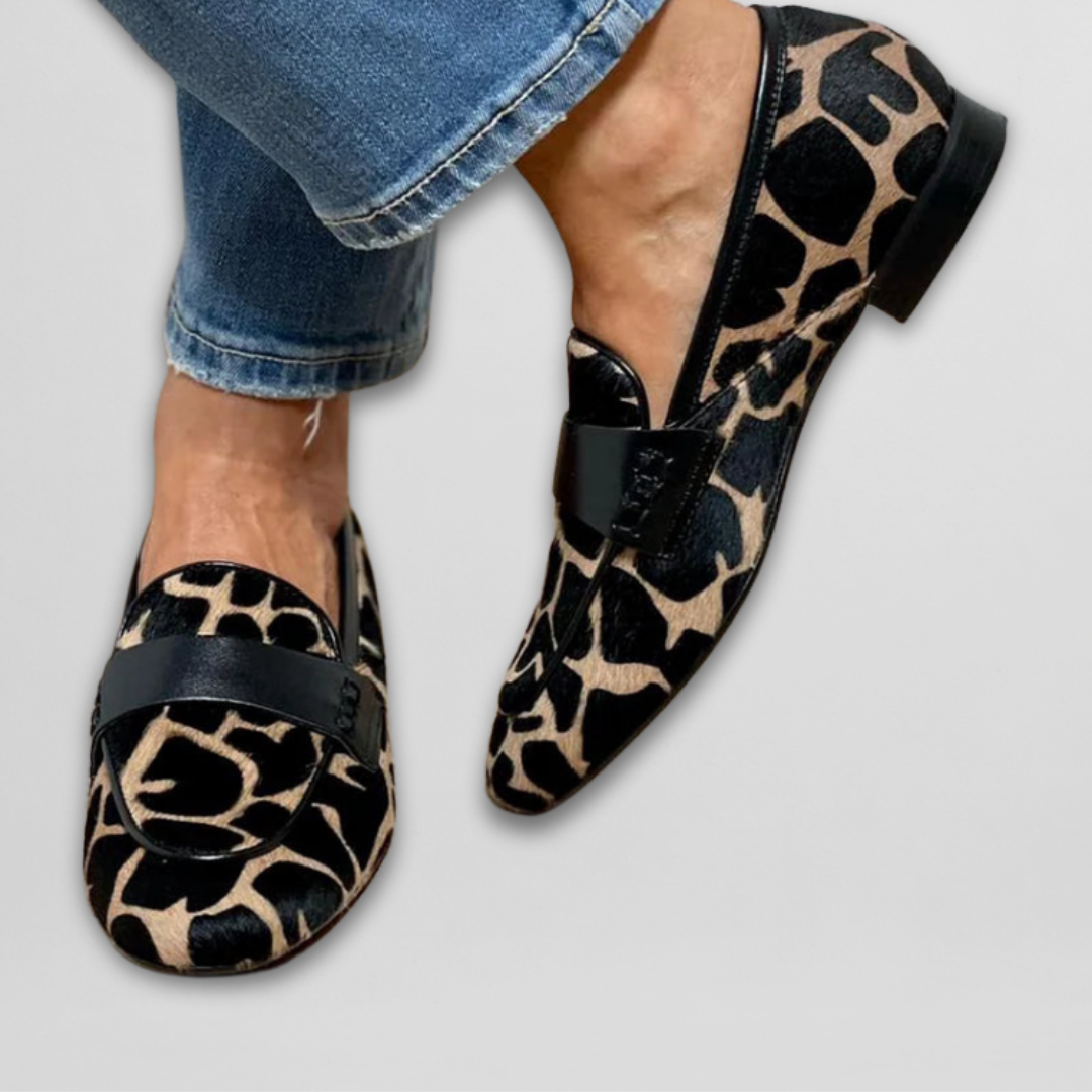 Estefania - Stilvolle Loafers Mit Giraffenmuster