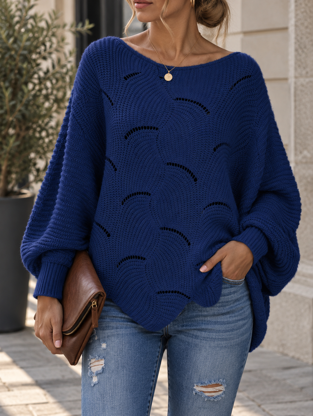 Zeyna – Langärmeliger Strickpullover
