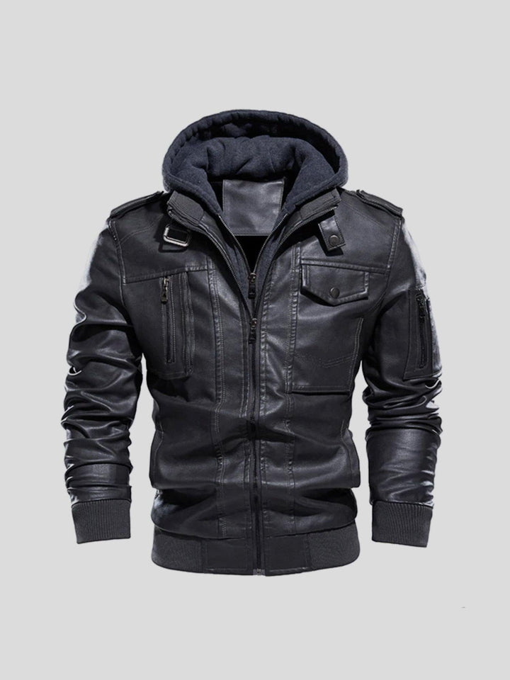 Edem – Lederjacke Mit Reißverschlusstaschen
