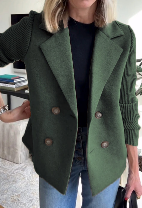 Nahide – Blazer mit Gerippten Ärmeln Und Reverskragen