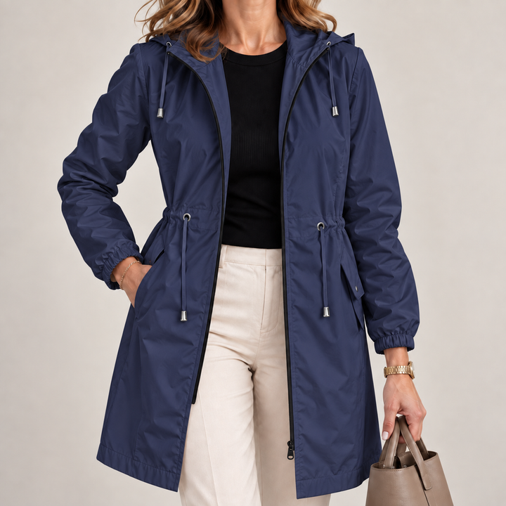 Jenevy - Leichte Wasserdichte Jacke Mit Kapuze