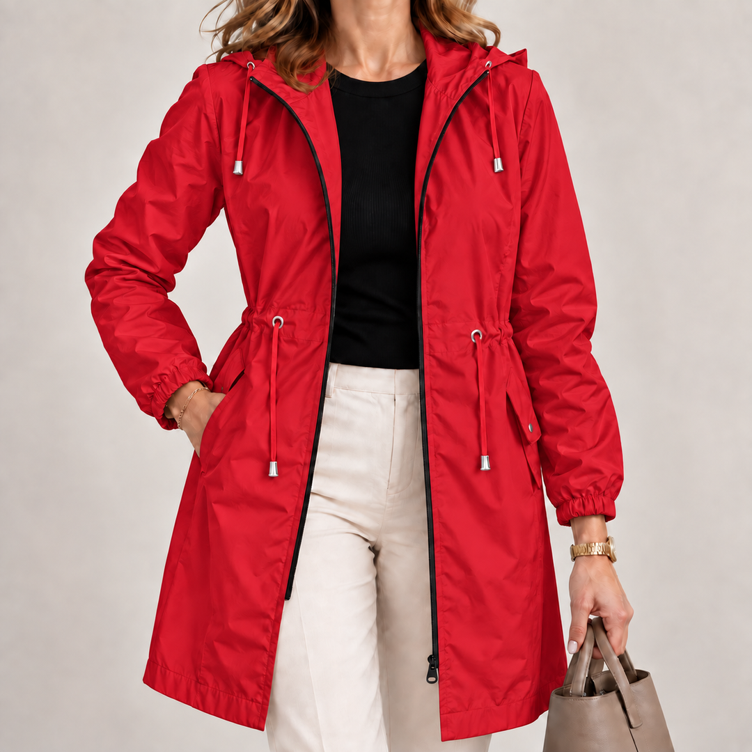 Jenevy - Leichte Wasserdichte Jacke Mit Kapuze