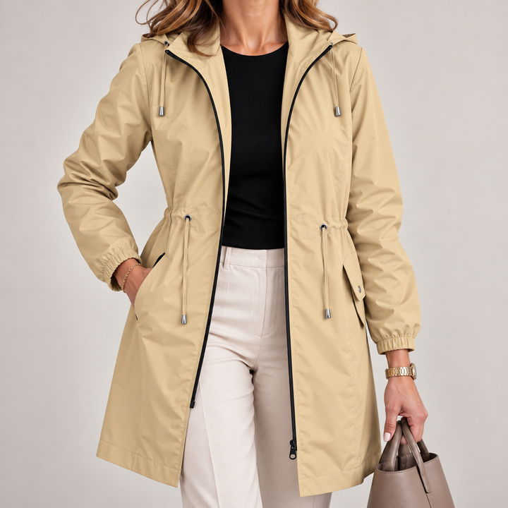 Jenevy - Leichte Wasserdichte Jacke Mit Kapuze