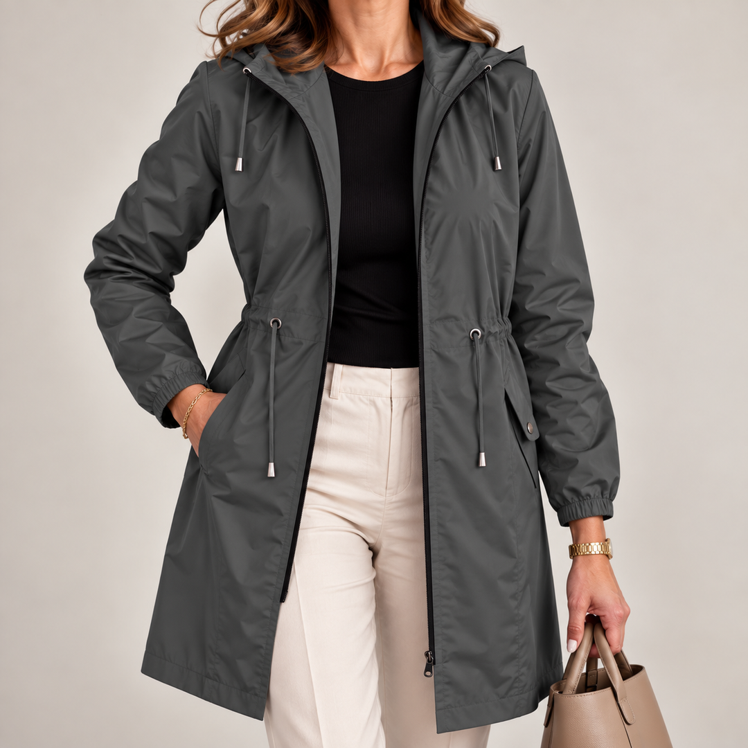 Jenevy - Leichte Wasserdichte Jacke Mit Kapuze