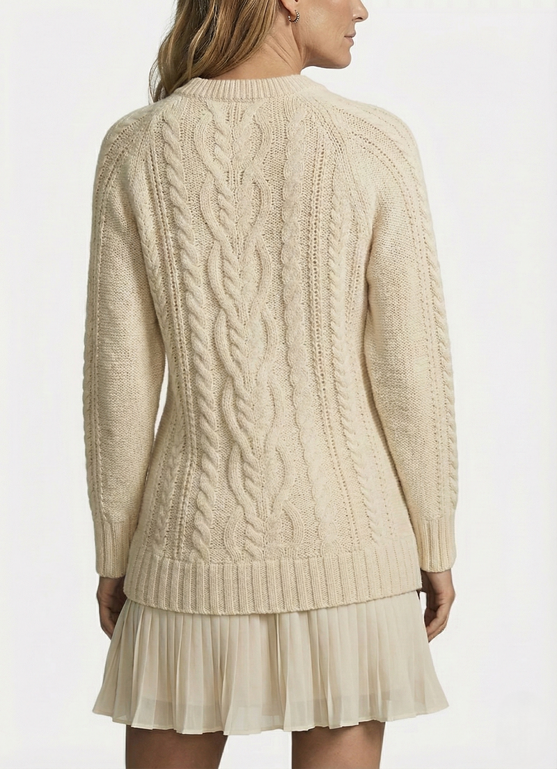 Dilin – Strickkleid Mit Zopfmuster