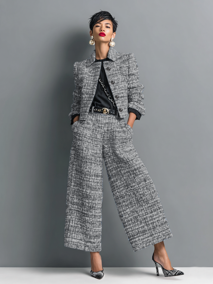 Aderet - Stylische Langarm Jacke Und Lässige Hose