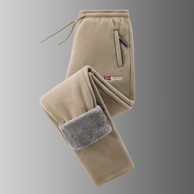 Ingolf – Mit Fleece Gefütterte Hose mit Kordelzug Und Reißverschlusstaschen