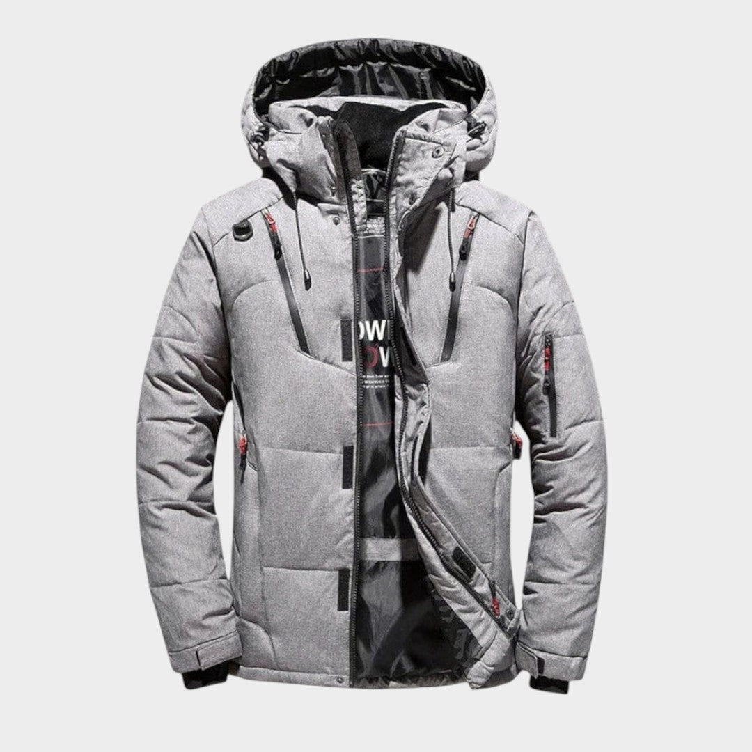 Alaxis – Daunenjacke mit Kapuze und Reißverschlusstaschen