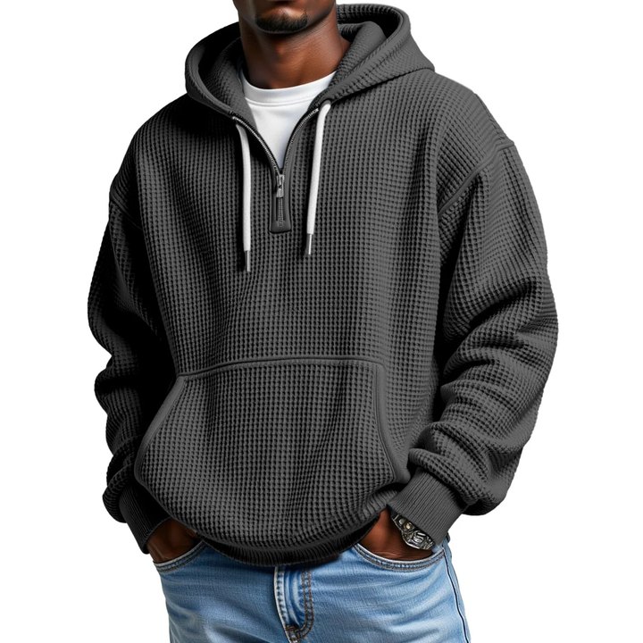 Mackenzie - Langärmeliger Hoodie Mit Waffelstrickmuster