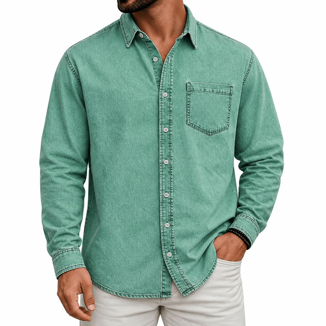 Markrem – Jeans Hemd Mit Brusttasche