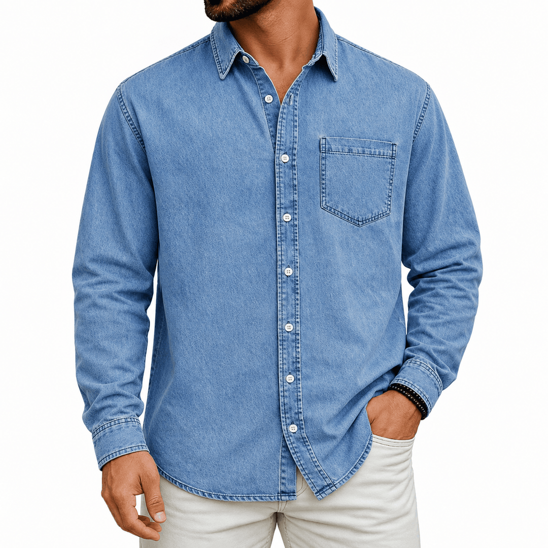 Markrem – Jeans Hemd Mit Brusttasche
