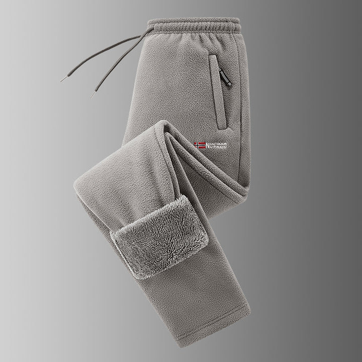 Ingolf – Mit Fleece Gefütterte Hose mit Kordelzug Und Reißverschlusstaschen